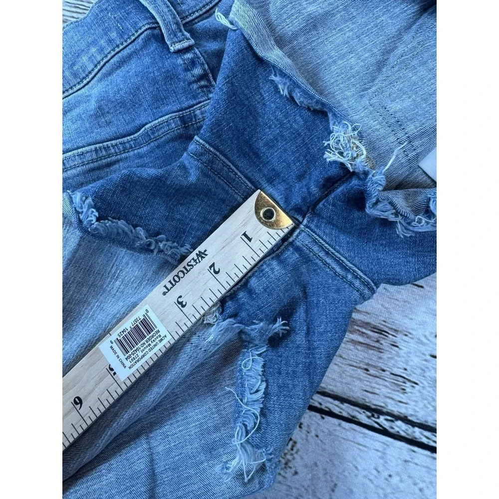 Pistola Shorts 31 Distressed Blue Cut Off Relaxed High Rise Womens‎